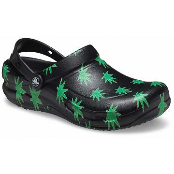 Zuecos Crocs Bistro Graphic Hombre Negros Verdes | Mexico 0712PJJQ